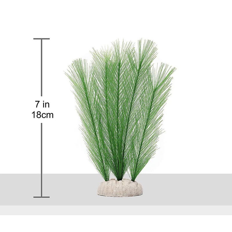 Norgail Aquarium Silk Plant Decorations Fish Tank Artificial Green Water Plants Made of Silk Fabrics Plastic, Safe for All Fish & Pets Small 3Pcs - Image 2